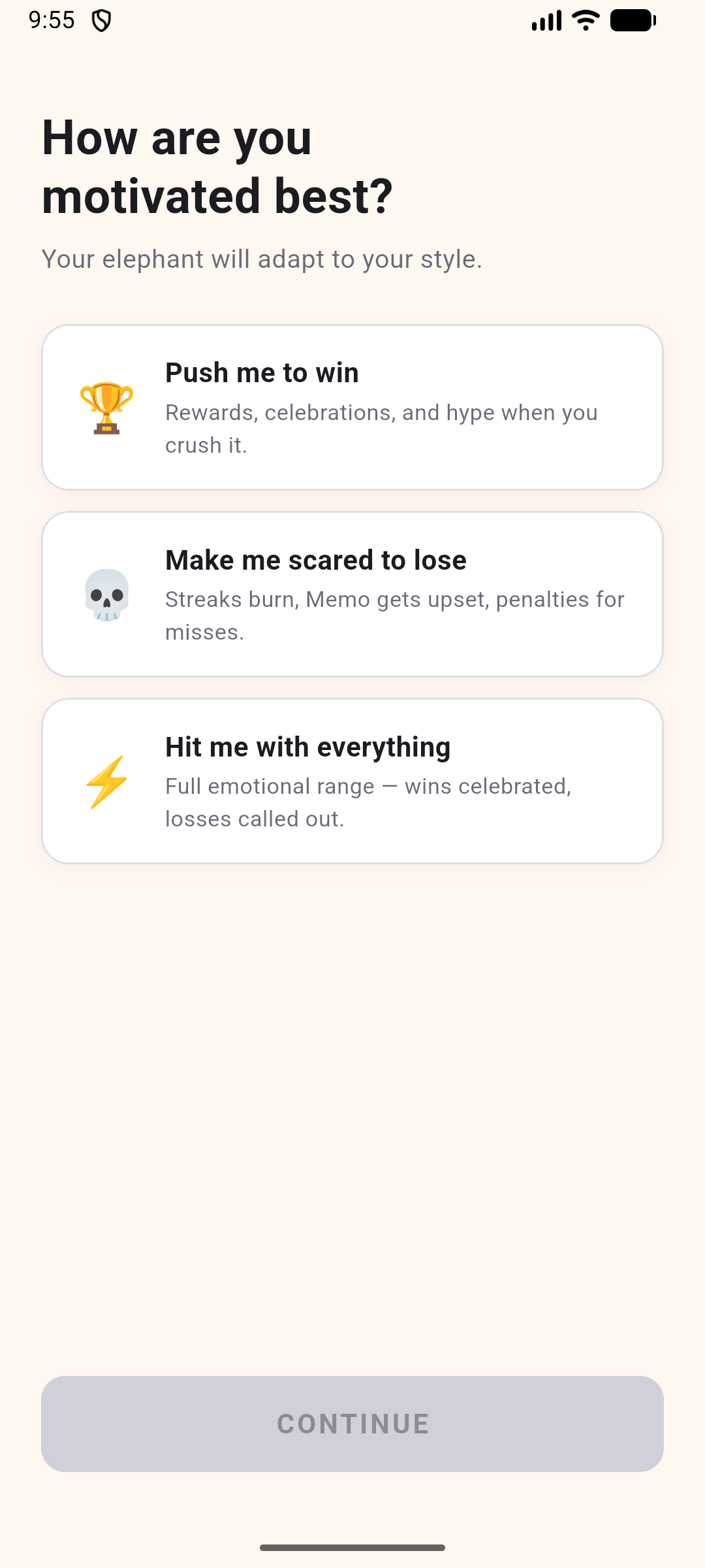 Motivation style picker